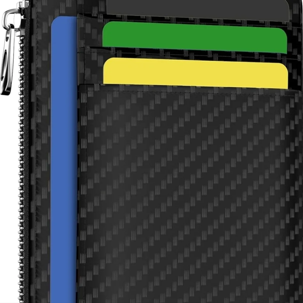 Black Carbon Fiber Wallet with D-Shackle